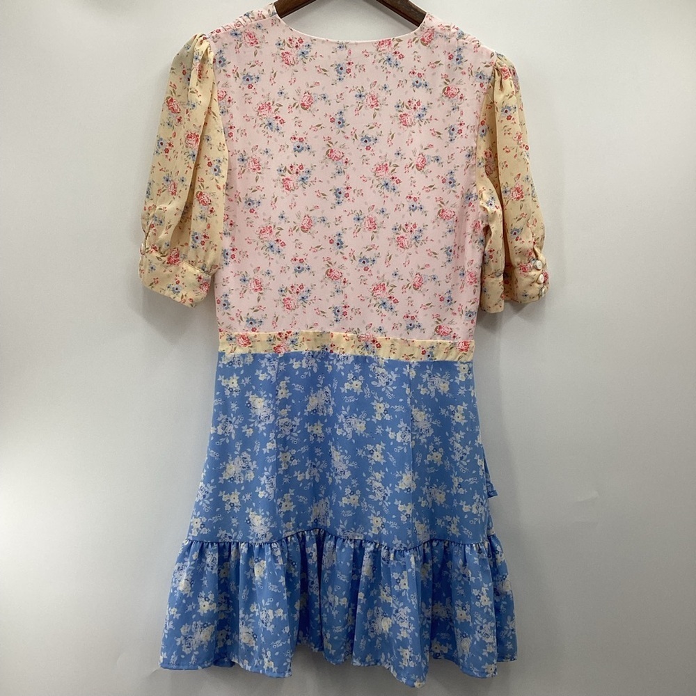 Floral Patchwork Mini Dress - Picture 3 of 13